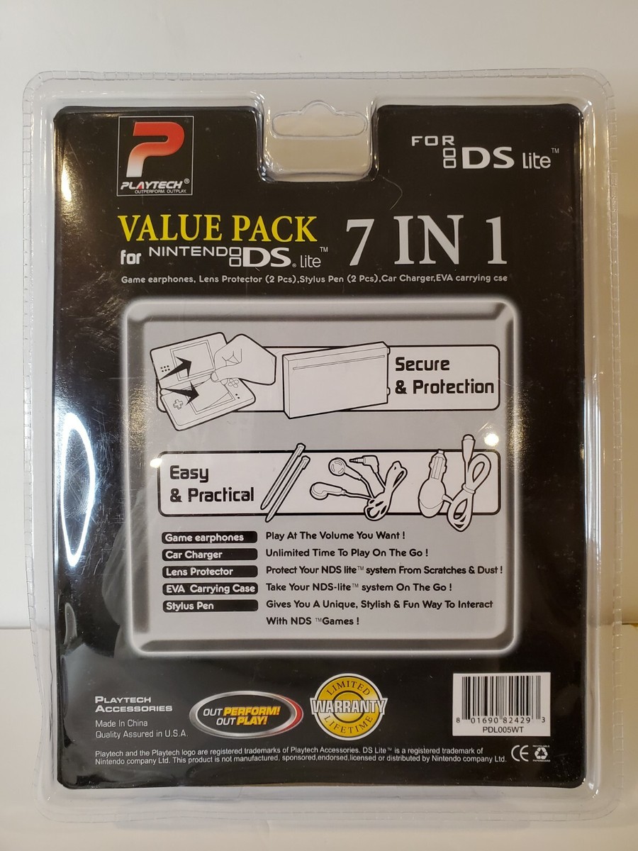 For DS Lite - Value Pack 7 In 1. Earphones, Stylus, Car