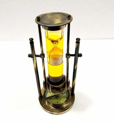 Sand Timer Hourglass Brass Nautical Maritime Hour Glass Vintage Sand Clock