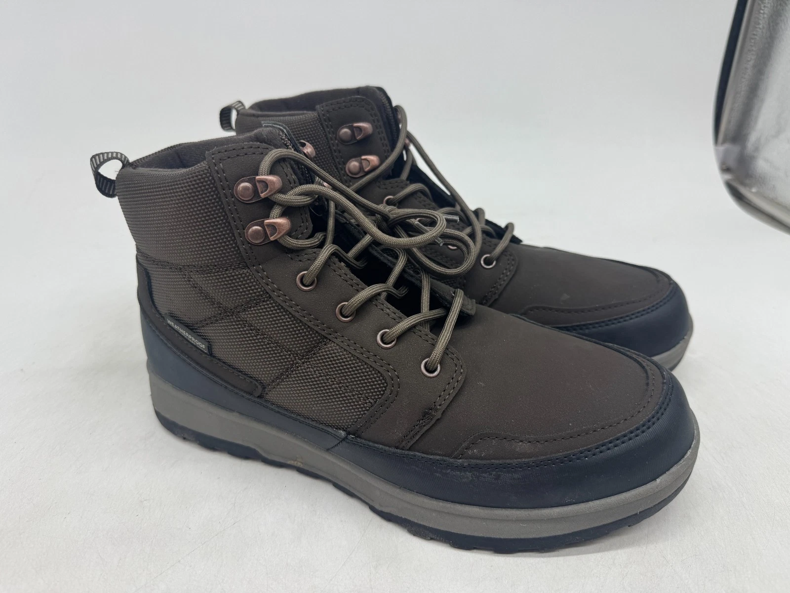 Weatherproof Jenkins Winter Boots Men's Brown Lace-Up Lightweight Outdoor - 10