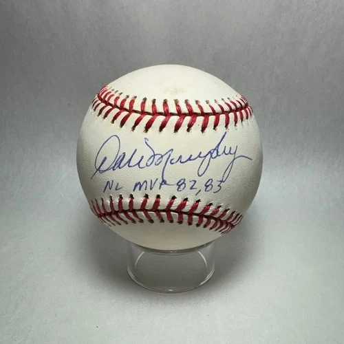 Dale Murphy Signed Baseball Inscribed "NL MVP 82, 83" Beckett Atlanta Braves