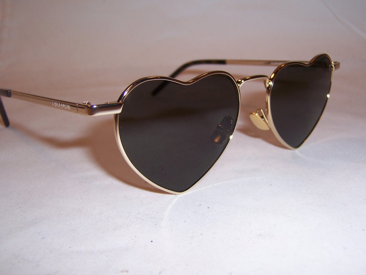 NEW SAINT LAURENT SUNGLASSES SL 301 LOULOU 004 GOLD/GREY  display picture 2