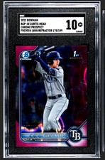 2022 Bowman Curtis Mead Chrome Prospects Fuchsia Lava Refractor /199 SGC 10