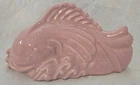 Vintage Niloak Pottery Pink Fish Planter Glossy Ceramic Mid Century Style