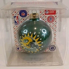 NFL Green Bay Packers Glass Ball Christmas Tree Ornament Topperscot (NRFB)