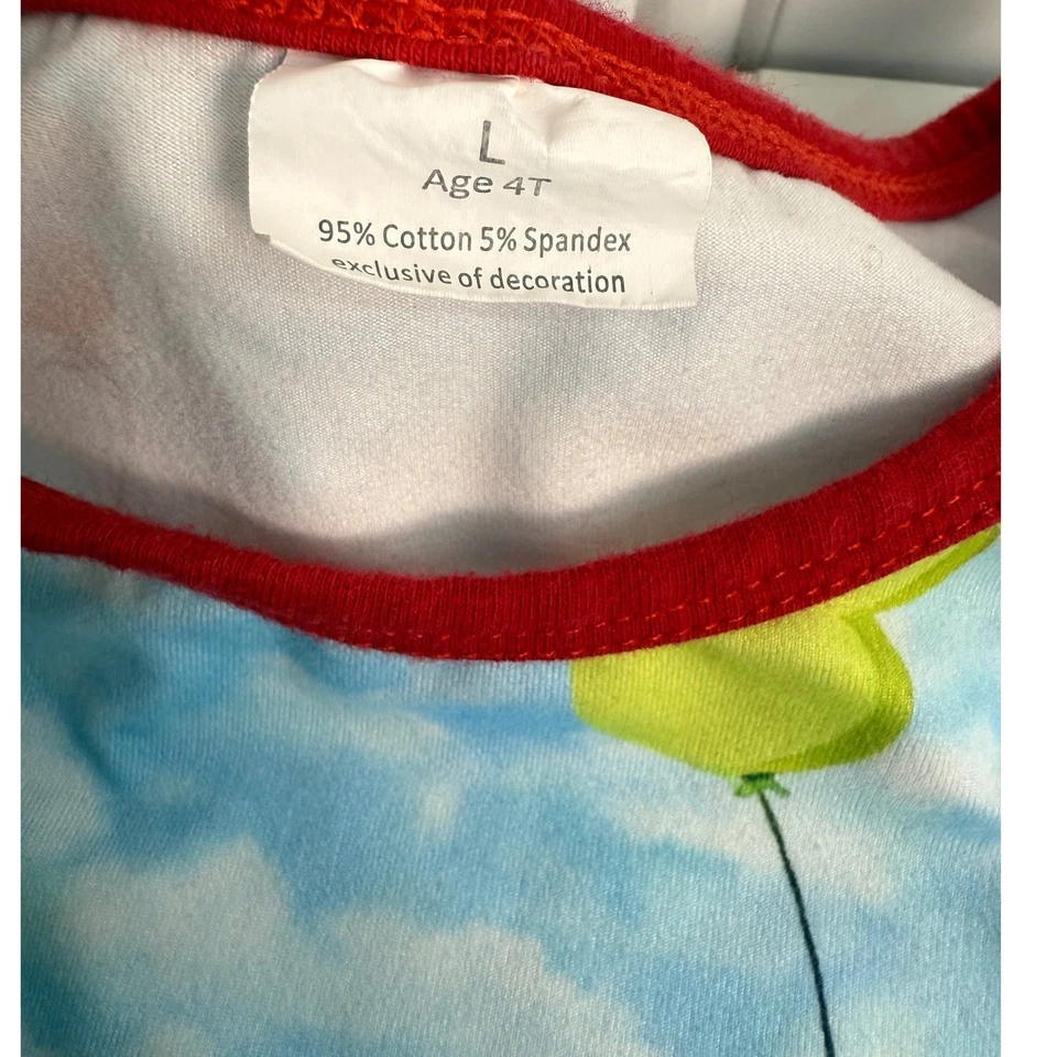 Vestido Globo Estampado Personaje Parque 4T Niñas Cielo Nube Escena Boutique Foto 3 de 4