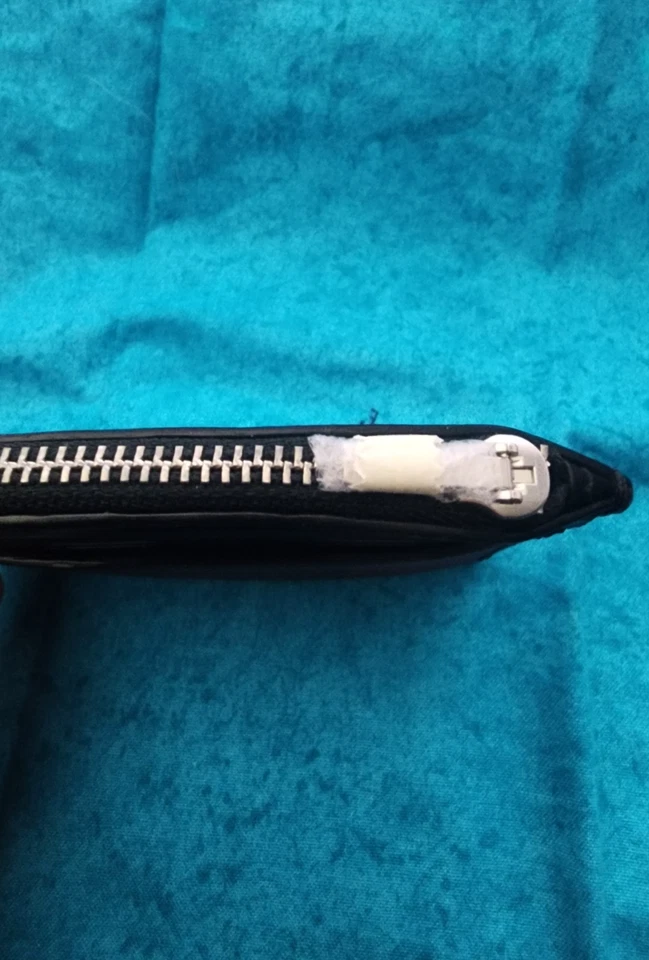 Carteira Coach feminina de couro cartão moeda preta vermelha xadrez búfalo C6899  - Imagem 3 de 4