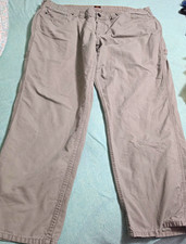 Ridgecut Utility Men s Gray/khaki Canvas Cotton Work Pants Construction 46x32