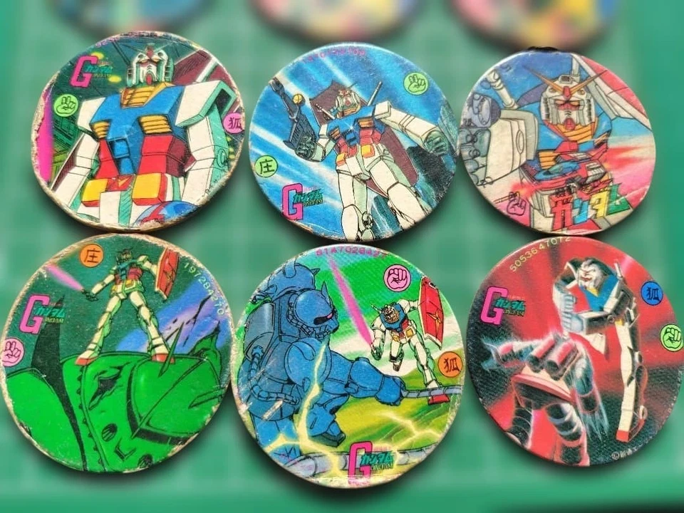 机动战士高达圆形门科 5 厘米 12 张卡片套装昭和复古收藏品玩具 — 第 3/4 张图片