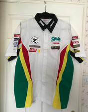 Honda Racing Swan Official Merchandise Mans White Shirt, Size L. With Logos
