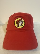 Buc-ee's Beaver Logo Twill Baseball Cap Red Adjustable NWT