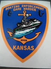 KS DNR Marine Patrol GAME WARDEN BOATING ENFORCEMENT Decal Sticker 