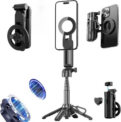 4-in-1 Magnetic Selfie Stick Tripod Bluetooth Remote Phone Stand 360° Rotation
