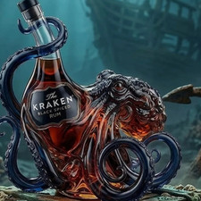 The Kraken Black Spiced Octopus 350ml Rum Whiskey Decanter