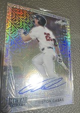 2021 Leaf Metal Draft - 1990 Leaf Autographs Triston Casas #LA-TC1 Silver Moj...