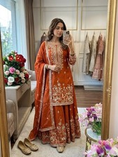 SALWAR KAMEEZ PAKISTANI INDIAN WEDDING PARTY WEAR DRESS BOLLYWOOD SUIT SHARARA