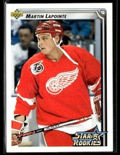 1992-93 Upper Deck #405a Martin Lapointe Red Wings Hockey Card 1901H