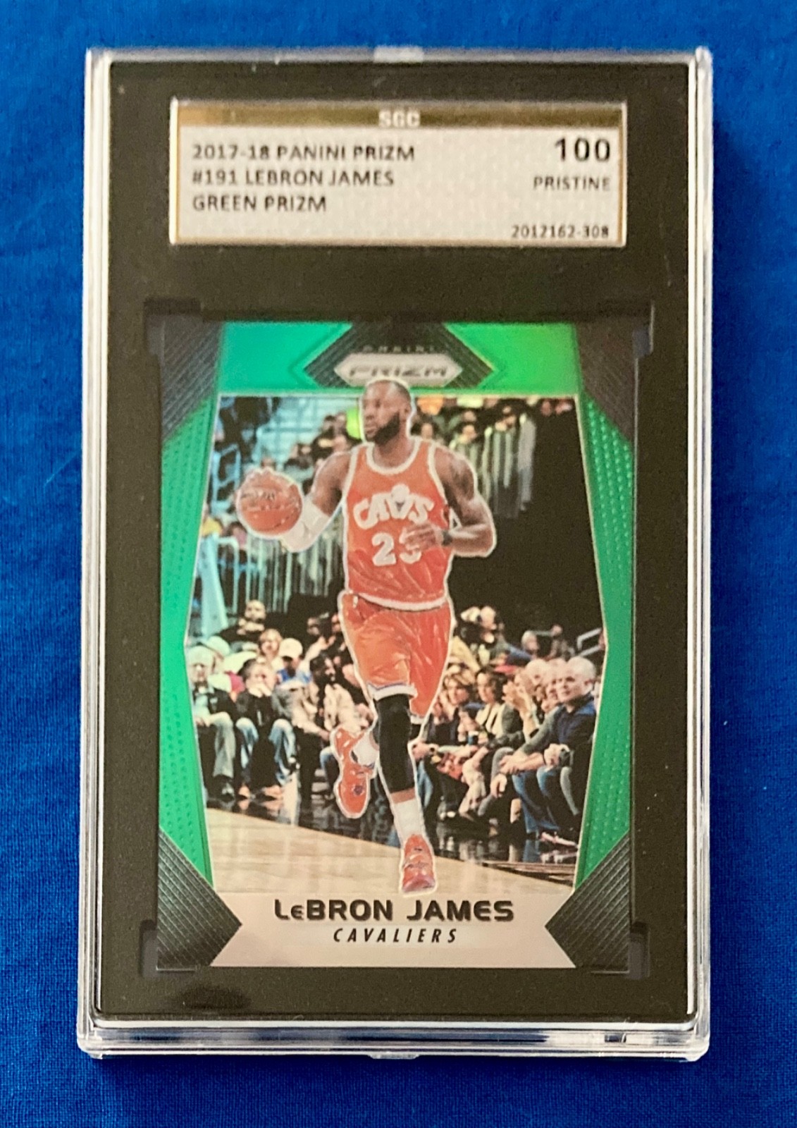 2017-18 lebron james green prizm #191 SGC100 PRISTINE !!