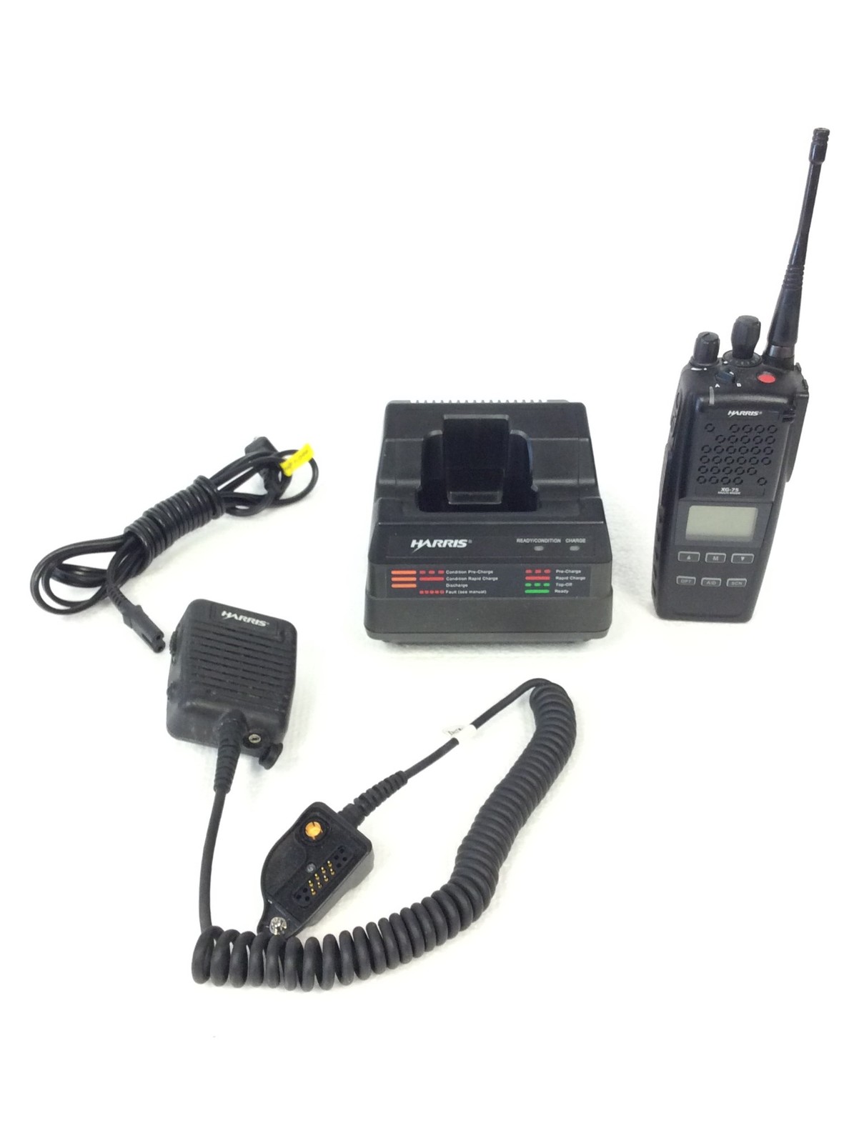 Harris Xg-75 Multi-Mode EVXG-PB78M Portable Radio 16 Channels w/ Mic & Charger