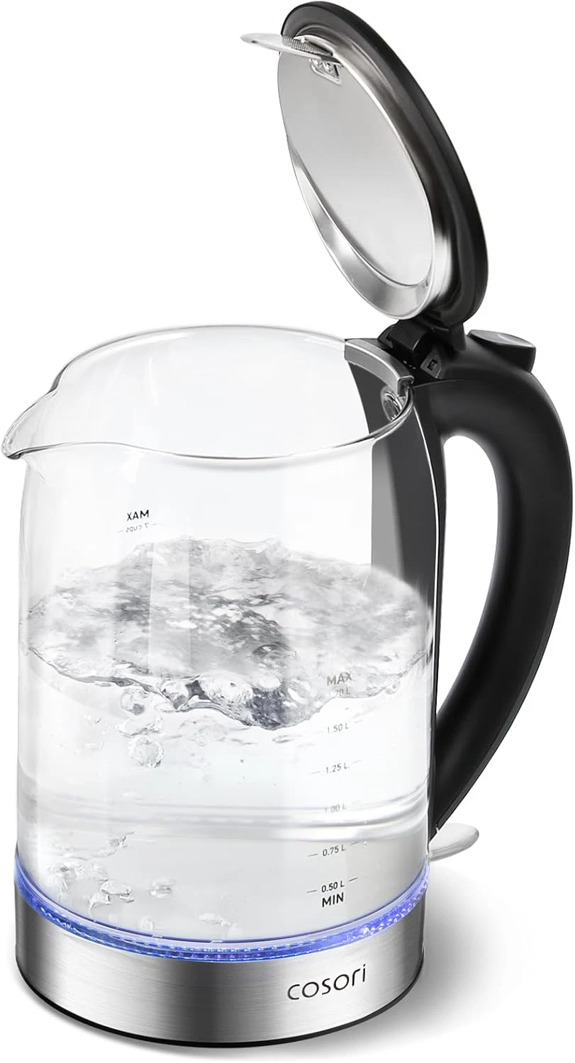 Electric Kettle, No Plastic Contact with Water, Wide Mouth for Easy Cleaning, Au