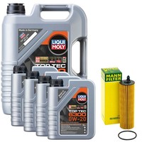 MotoröL Set 6300 0W-20 Liqui Moly 9 Liter + ÖLfilter FüR Mercedes Vito V-Klasse