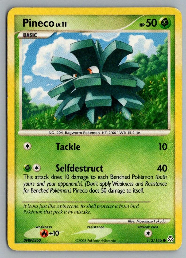 Pineco 113/146 Common Legends Awakened Pokemon Lightly Played