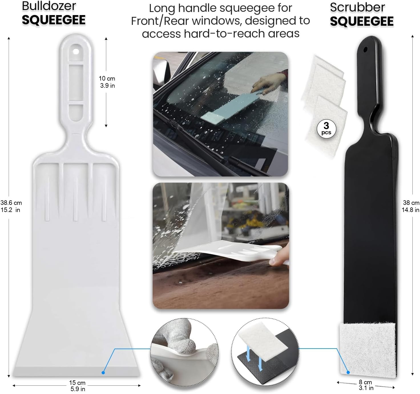 Car Window Tint Tool Kit, Squeegee, Scraper & Film Cutter for Vinyl Wrap