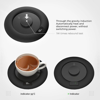 USB Coffee Cup Warm Heating Pad DC 5V Constant Temperature Coaster 3 Gear Digita