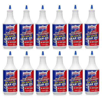 Lucas Oil Set of 12 Trans & Diff Lube Heavy Duty 80W-90 Gear Oil 1 Quart Bottles