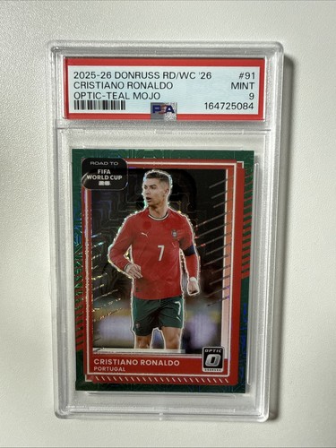 2025-26 Panini Donruss FIFA World Cup Cristiano Ronaldo #91 Optic Teal Mojo /49