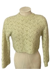 Zara Girls 9-10 Garland-Inspired Warm Fuzzy Pullover Crop Sweater