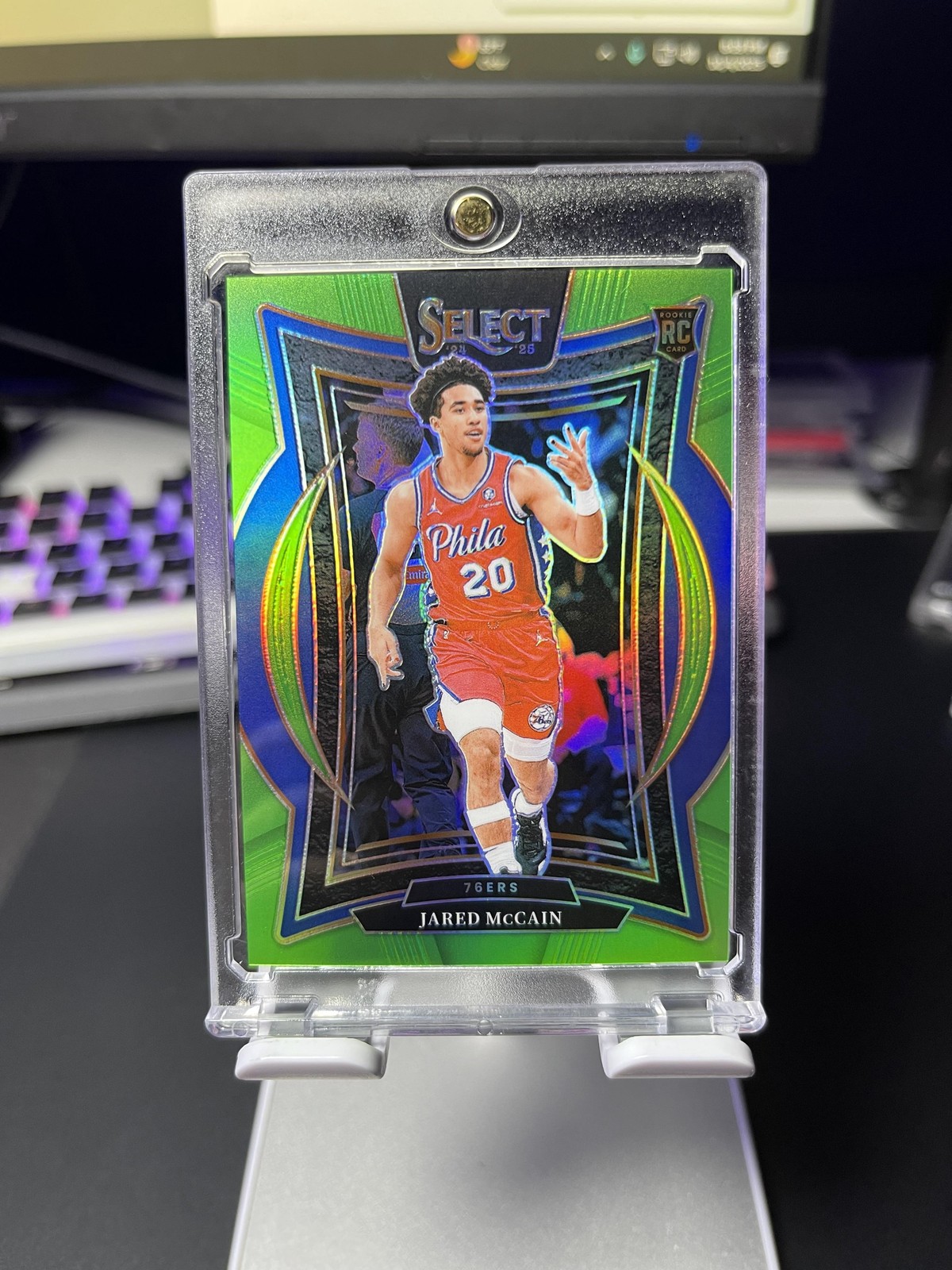 2024-25 Panini Select Jared McCain #82 RC Rookie Concourse Neon Green 39/75