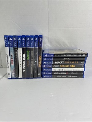 PS4 PlayStation 4 16 Game Lot- Destiny 2, Uncharted 4 , Just Cause 4 & More