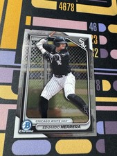 Eduardo Herrera Chrome Rookie 2024 Bowman Draft Card #BDC-179 Chicago White Sox