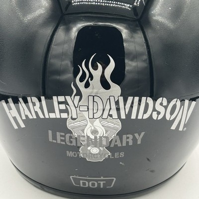 Harley Davidson Jet Motorcycle Helmet- Black, Face Shield Dot Size XL