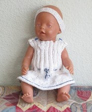 3tlg Puppenkleidung - Passend für Baby Born - Kleid + Höschen + Stirnband