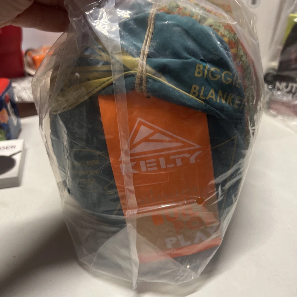 Cobertor Kelty Biggie azul tempestuoso/listras derretidas, tamanho único - Imagem 2 de 4