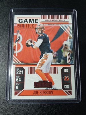 Joe Burrow - Contenders Football 2024 - Cincinnati Bengals - Game Ticket - Red