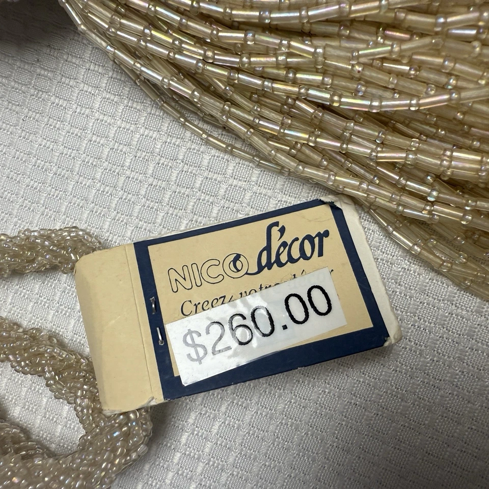 Lote De Colección 3 Borlas Con Cuentas Cortina Dorada Corbata Elegante Exclusivo $720 Foto 2 de 4