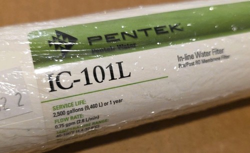 Pentek IC-101L Inline Coconut Carbon Water Filter 1/4 NPT - Pre/Post RO Membrane - Picture 2 of 6