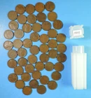 Roll of 1909 P Lincoln Head Wheat Cents ALL 50 Pennies Dated 1909