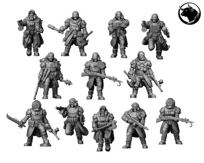 Naval Troopers Warband (12x) | Heretic Naval Troopers | Grimdark Trench Warfare