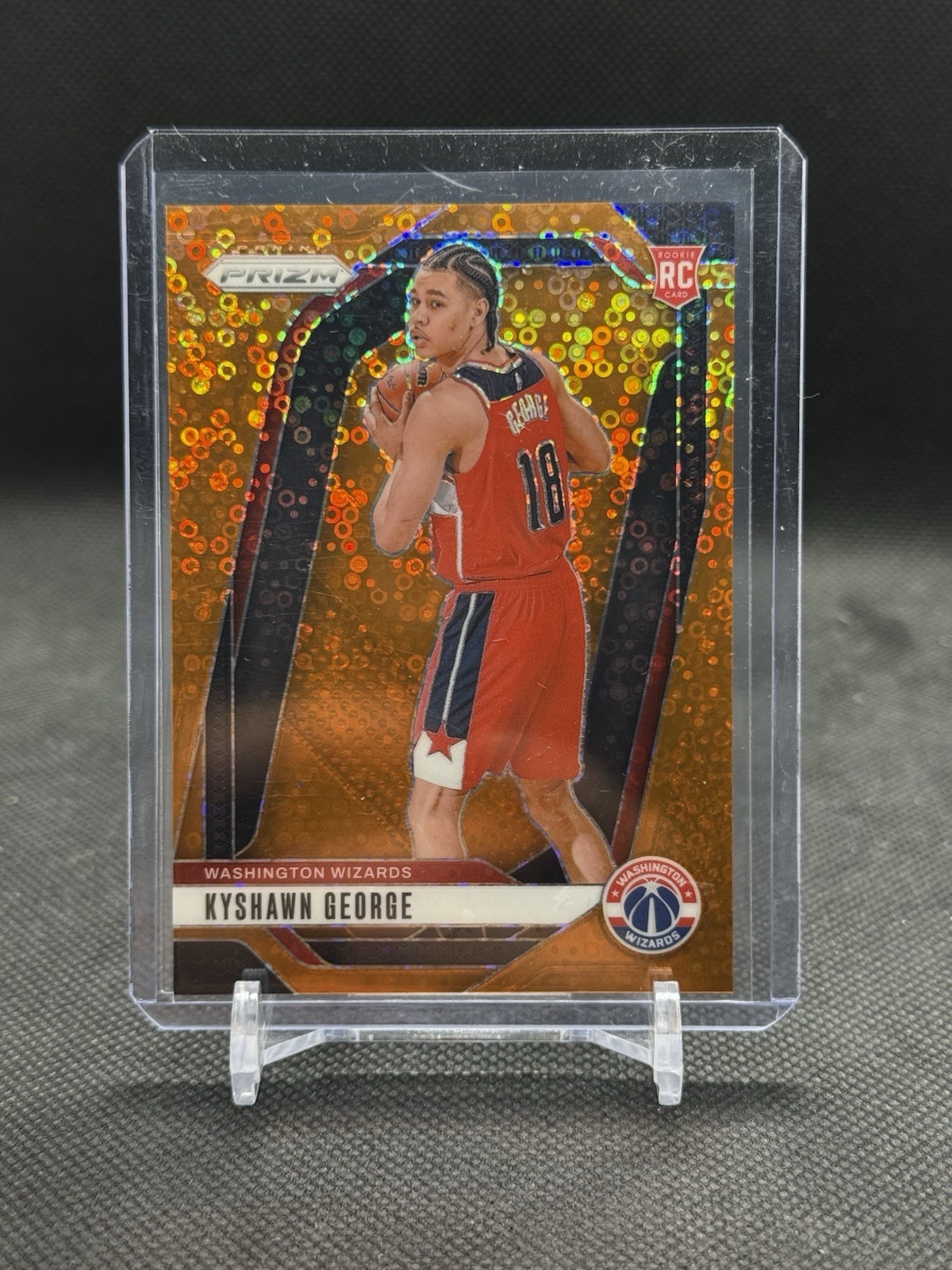 2024-25 Prizm Kyshawn George Orange Fast Break #119/125 RC Rookie Wizards 257