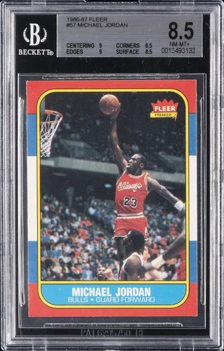 1986-87 FLEER #57 MICHAEL JORDAN ROOKIE RC BGS 8.5