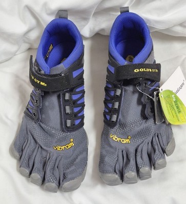 Gold's Gym Vibram Five Finger Toe Shoes Women's 7.5/8 Grey And Blue NWT