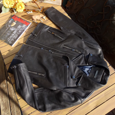 Mens Retro Chinese Style Motorcycle Real Leather Jacket Bomber New Retro  Outwear | eBay