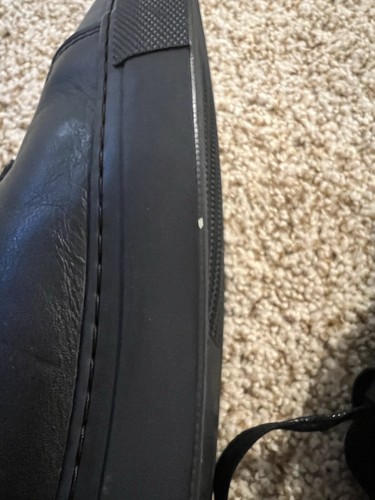 National Standard Men's Black Leather Low Top Sneakers Size 41 - Picture 12 of 12