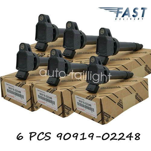 Genuine 6PCS Direct Ignition Coil 9091902248 For Toyota 2.7L