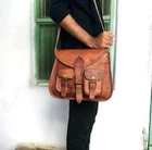 Satchel Vintage Genuine Leather Bag Shoulder Brown Messenger Crossbody Women's