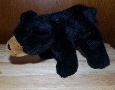 The Bearington Collection BLACK Bear Plush Stuffed Animal 7"