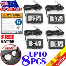 Up to 8x Digital Aquarium Thermometer LCD Fish Tank Marine Terrarium reptile NEW